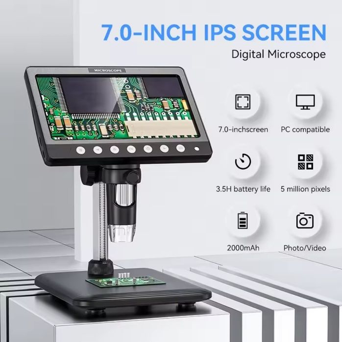 Microscop 7 inch ecran LCD digital mobil electronica
