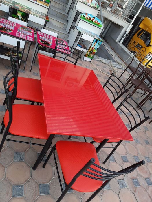 Мэталл столл стуллар оптом нархта камплэктда 4 та стул 1 та столл бор