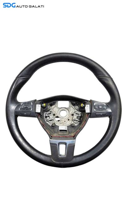 Volan 3 Spite din Piele cu Comenzi Volkswagen Sharan 2001 - 2010 Cod 3C8419091BEE74 307020999Q24-AE 3C8959537D [L7286]