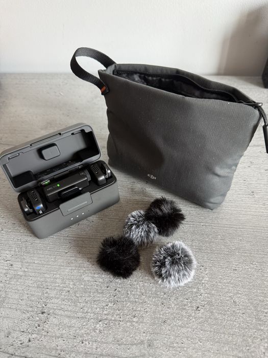 Kit complet dji mic mini receptor + 2 microfoane + toate accesoriile