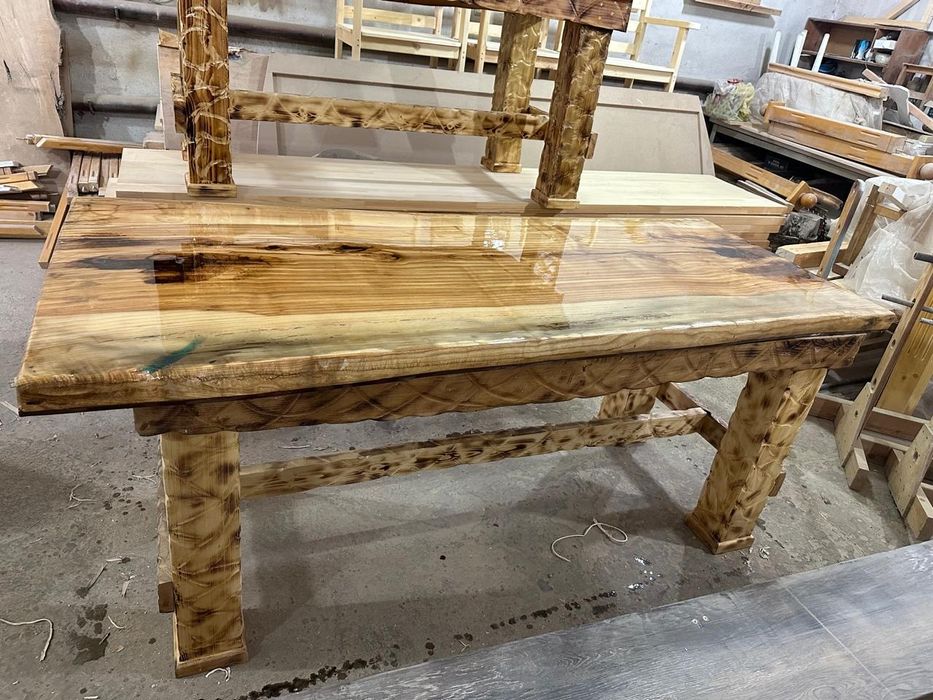 Изготовление столов из слэбов