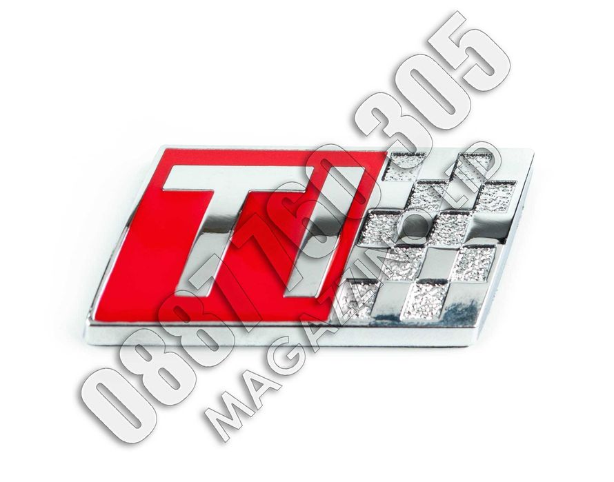 Емблема TI за Алфа Ромео 147 за задния капак метална хром и емайл