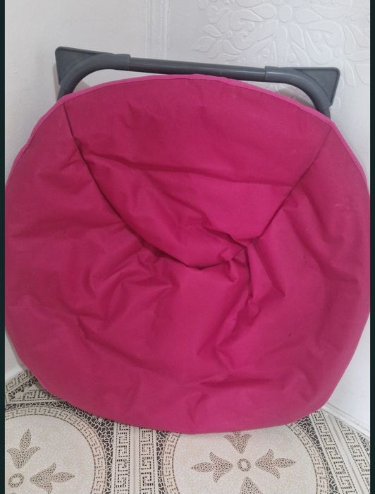 Scaun gradina,  pliabil, otel/textil, fucsia