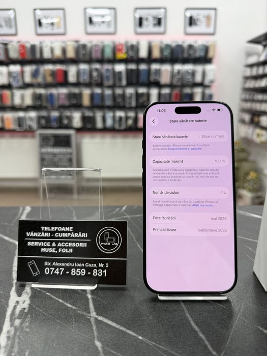 iPhone 16 Pro - Negru - 256Gb - Baterie 100% - 2 Ani Garantie!