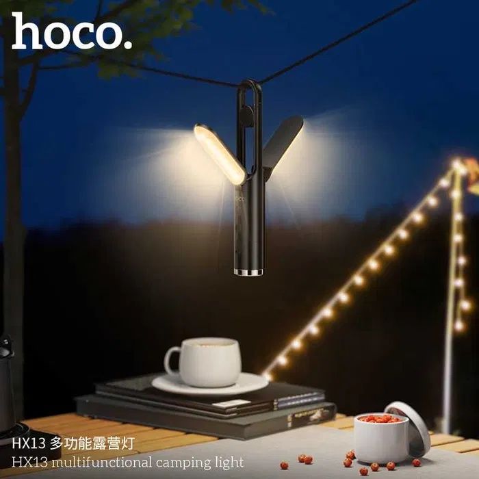 Фонарь кемпинговый HOCO HX13, 2-в-1 (фонарик + LED-лампа)