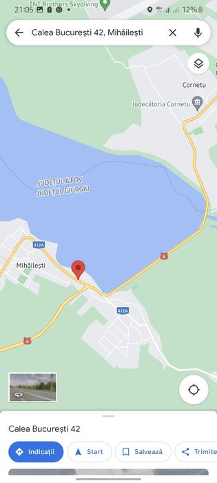 Inchiriere / Vanzare teren 950 mp, stadal, DN6, Calea Bucuresti - Mihailesti, 19 metri deschidere la DN 6, imprejmuit