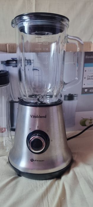 Blender + Smoothie 2 Go Rohnson R539, 450W, cana sticla 1L,