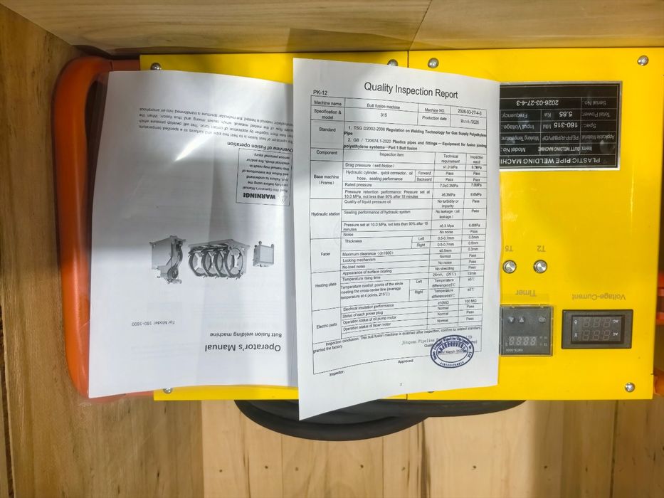 Aparat de sudură pentru țevi PPR/PEHD 160–315 mm – NOU, complet echipat