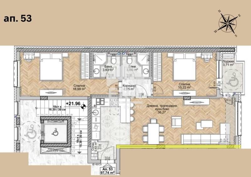 ЕРА Фаворит продава тристаен апартамент в сграда ново строителство в Л