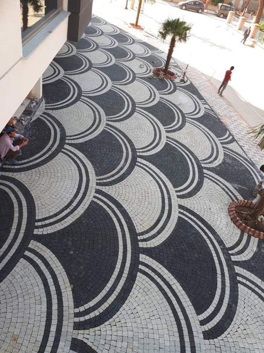 Гранит Брусчатки Каменный ковёр Травертин