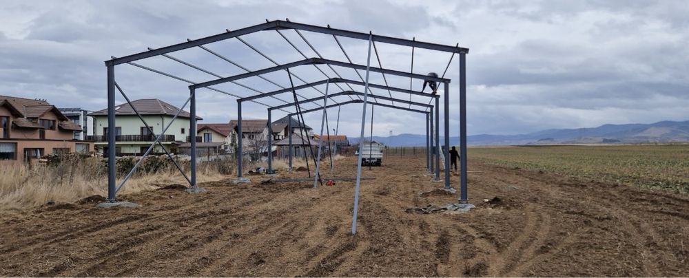 Schimb hala metalica cu auto