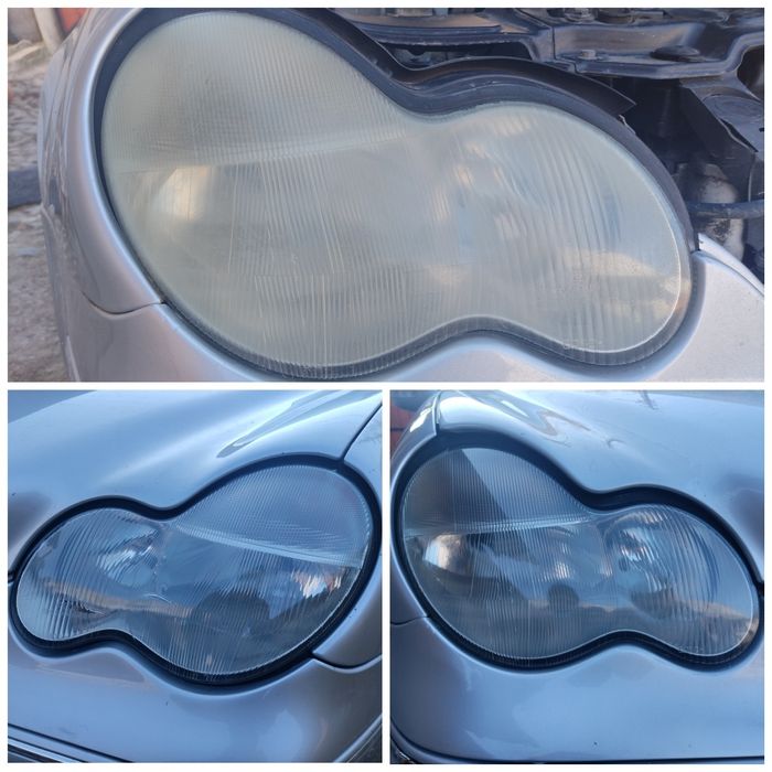 Polisare faruri cu polimer lichid