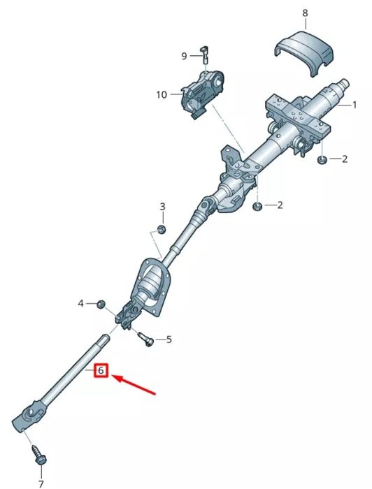 Ax casetă Sprinter 2006 2017 Ax coloană direcție Crafter Nou Original