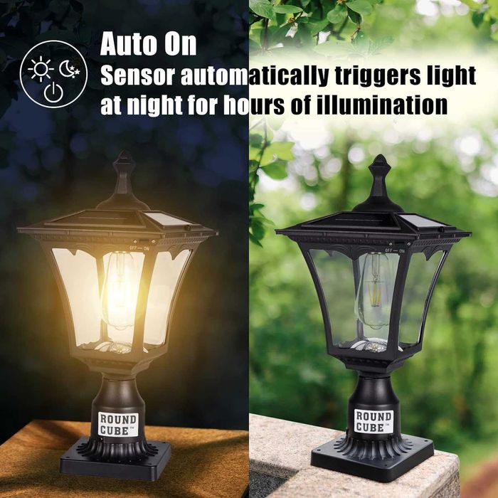 Външна градинска соларна лампа от лят алуминий