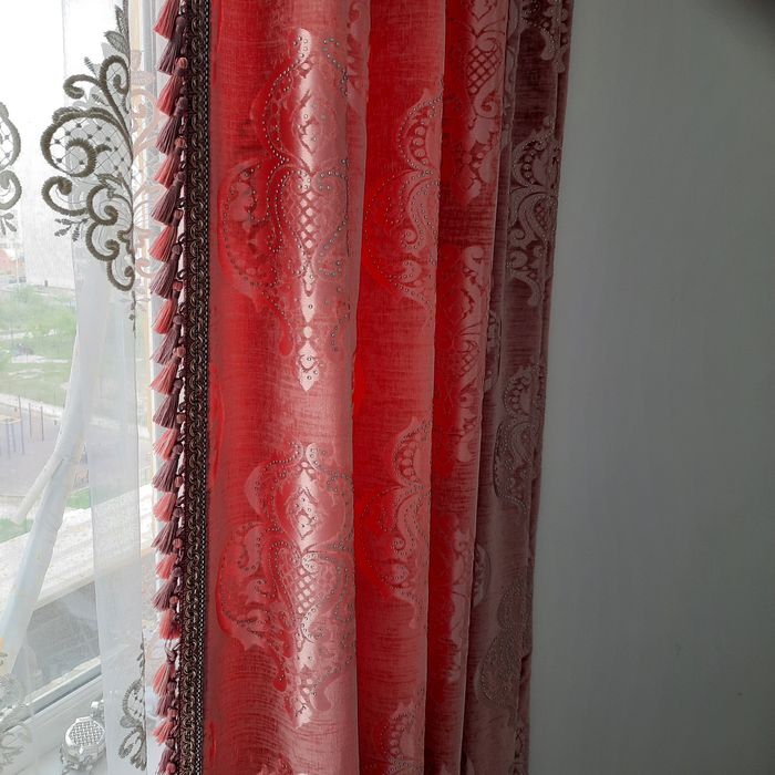 Продам шторы с тюлью бу