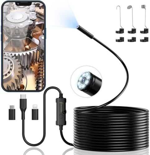 Нова Инспекционна камера 1920P HD 5м IP67 8 LED ендоскоп Android iOS Бороскоп