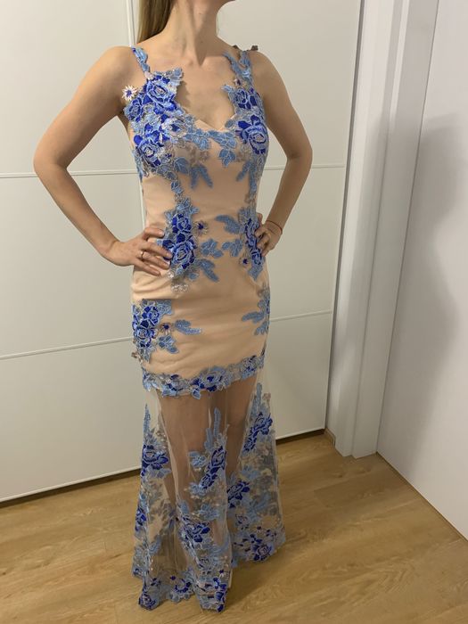 Rochie de seara, cusuta manual