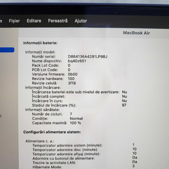 Laptop Apple MacBook Air 15" M3 8gb 512GB SSD Zeus Amanet Militari