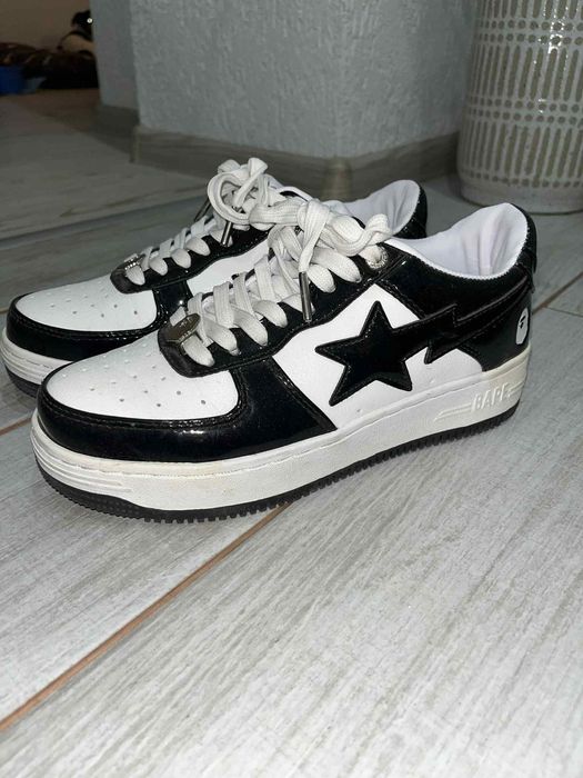 Обувки bape sta черно бели