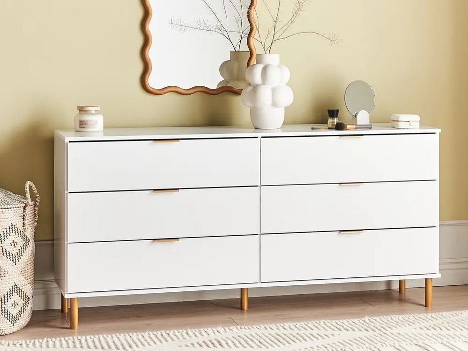 NOU Comoda 6 sertare WALPOLE, alb