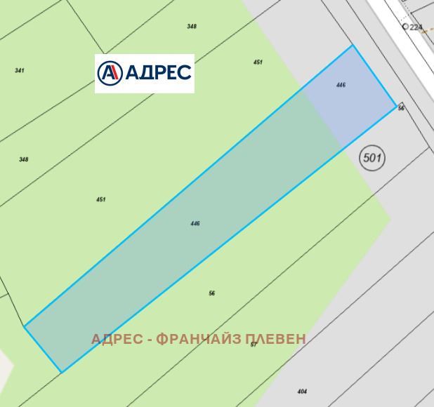 Парцел в Ловеч, област-с.Скандалото площ 1291 цена 12910
