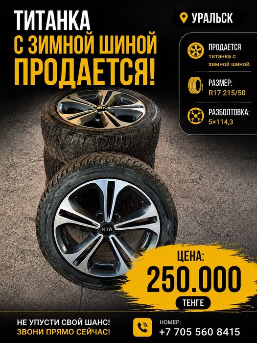 Титанка с зимной шиной