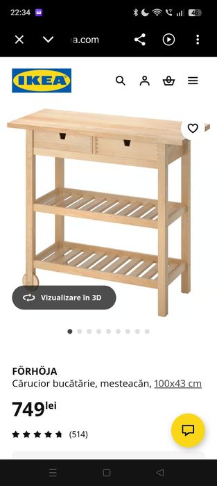 Cărucior bucătărie.