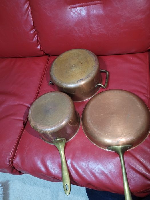 Oale/cratiță profesioanale din cupru cu interiorul inox