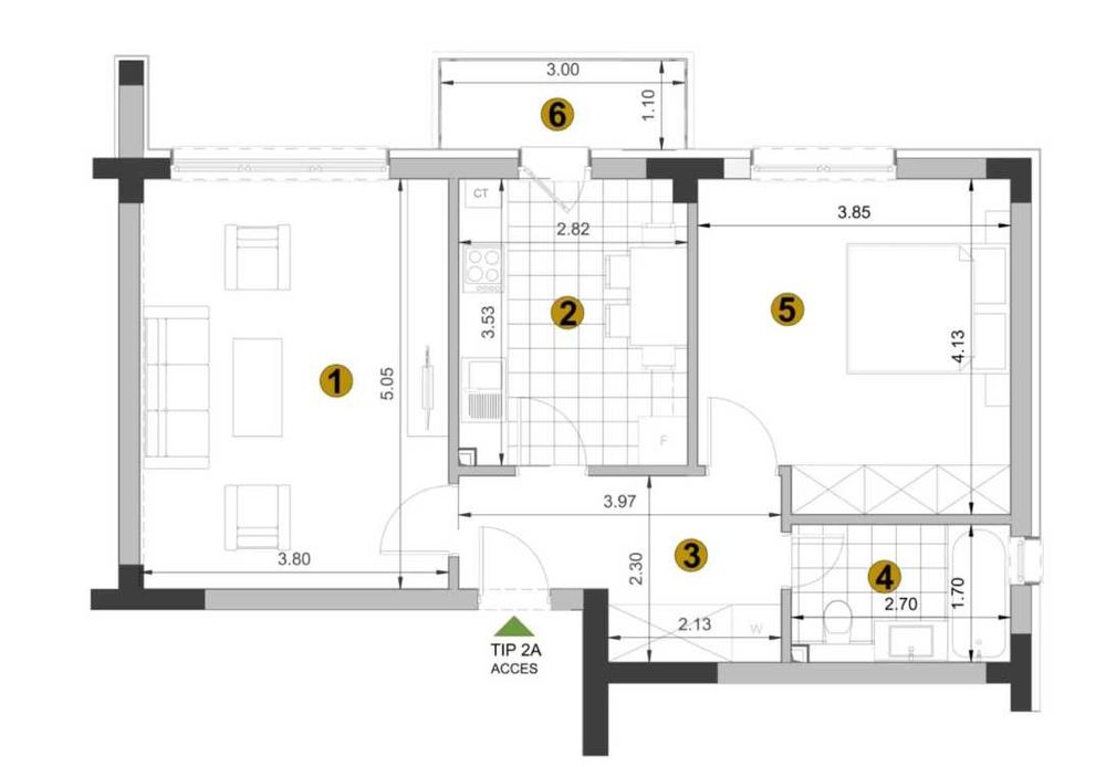 Ap 2 camere Râșnov – Radsor Residence, parter, 2 parcări + boxă