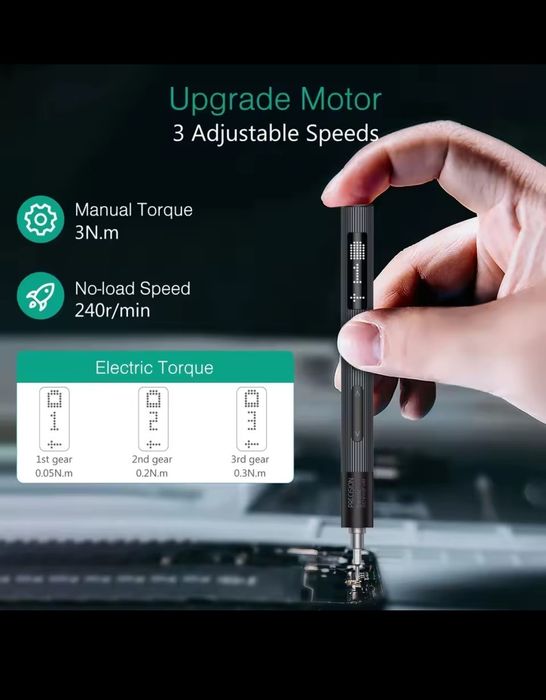 Șurubelniță electrica de precizie cu afișaj