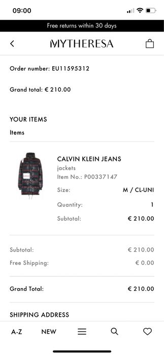 Geaca de iarna unisex CALVIN KLEIN Multi Logo masura M