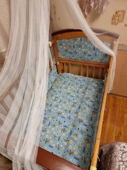 Манеж кроватка из дерева