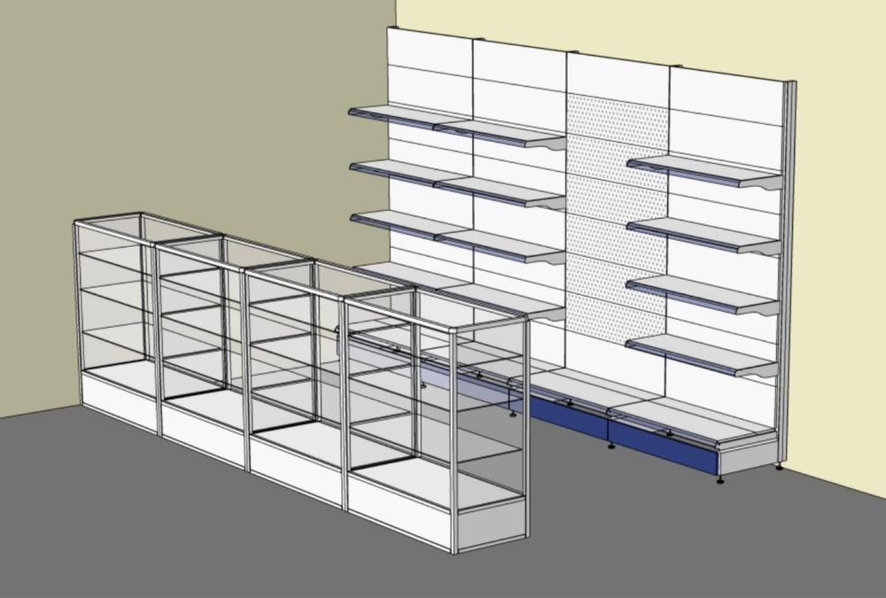 Витрина стеклянные, торговое оборудование, Атырау