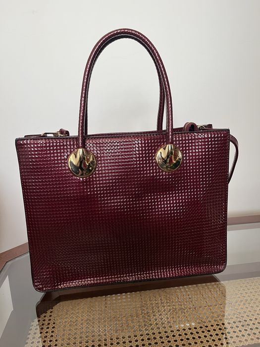 Geanta dama bordo cu elemente aurii nefolosita