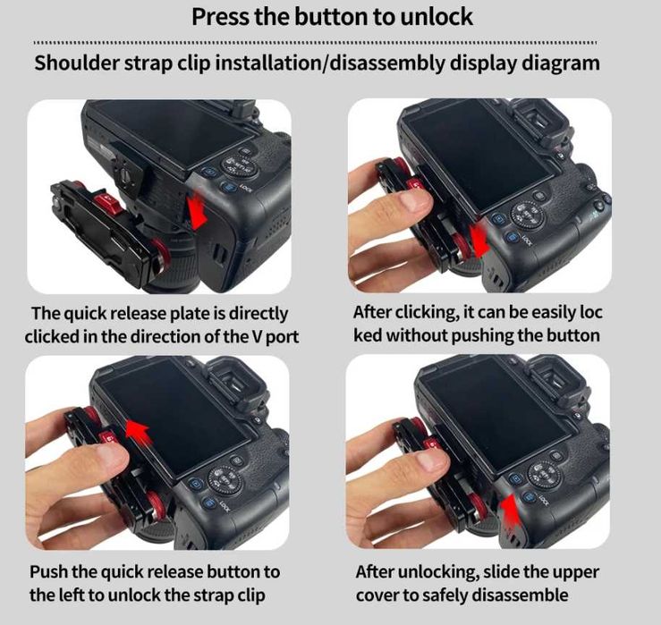 Клипс за закачане на фотоапарат към раница , колан – Canon, Nikon и др