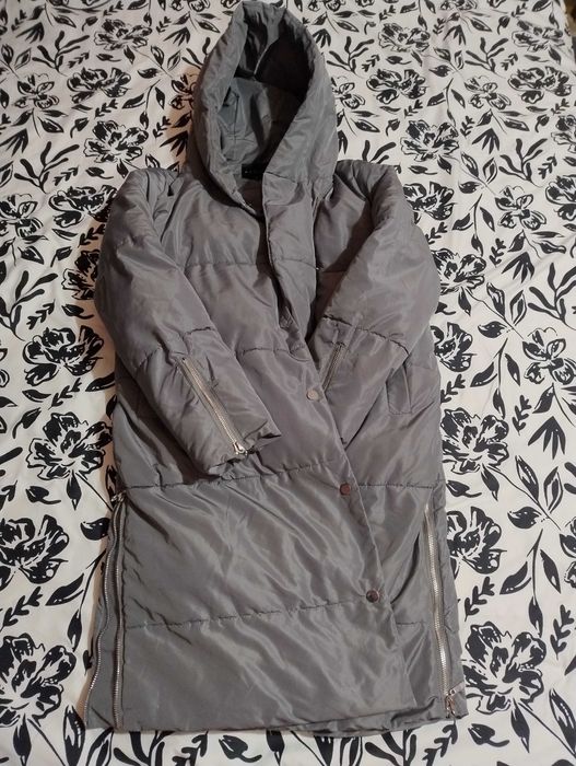 Зимно яке в сиво