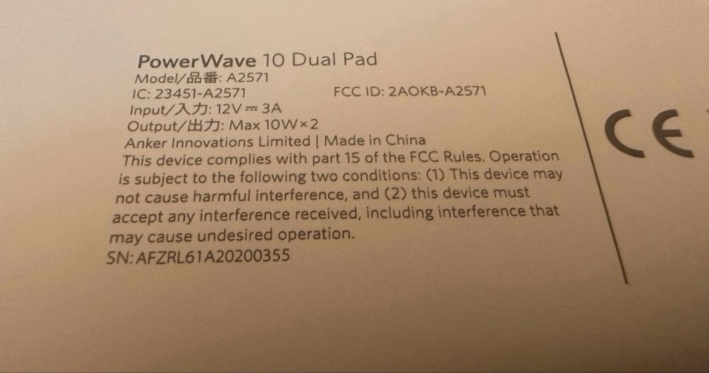 Incarcator Dual Anker Pad Wireless (2 Tel In Acelasi Timp)