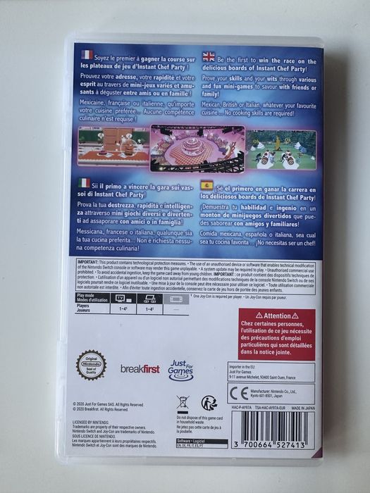 Nintendo switch игра instant chefs party