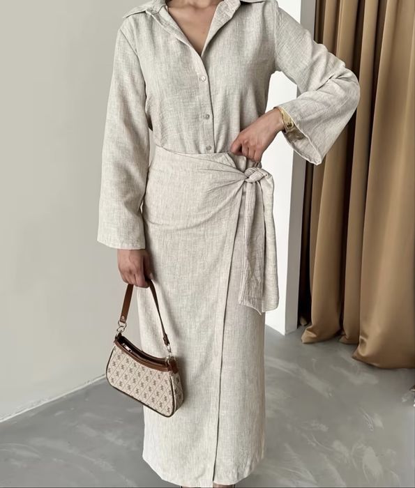 Двойка с юбкой льён