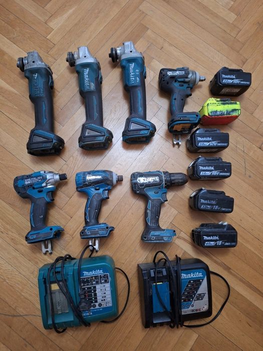 Filetante MAKITA cu impact 1/2, mandrina, acumulatori și incarcator