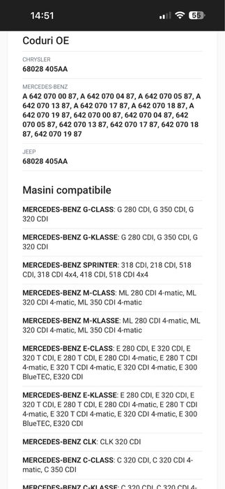 Injectoare Bosch Mercedes/jeep/chrysler 0445115063