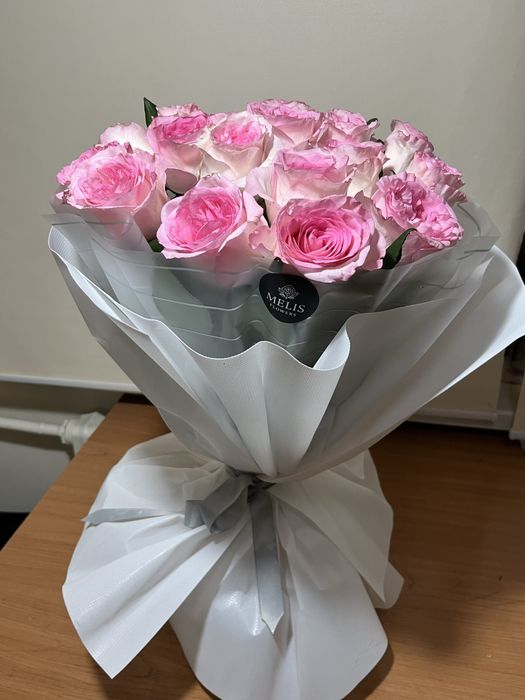 Цветы, 18 шт, Алматы, розовые, свежие