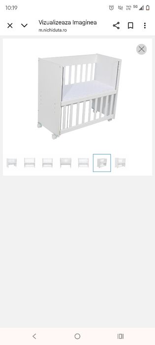 Vând pătuț cu laterala culisanta !