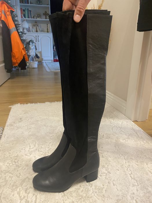 Cizme lungi zara, piele, marimea 36