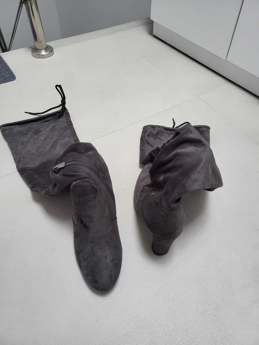 Cizme peste genunchi din material