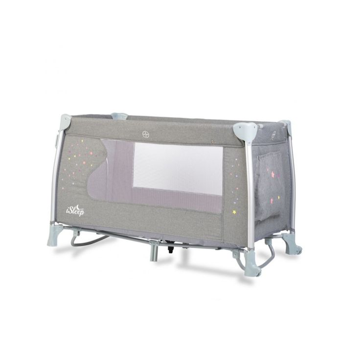 Детска кошара на 2 нива Cangaroo - iSleep, сива. С 2г. гаранция