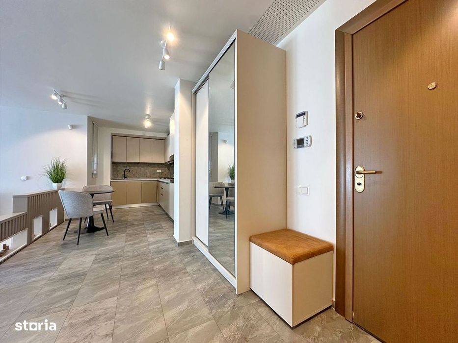Studio spațios de închiriat — Bellevue Residence, mobilat, terasă, par