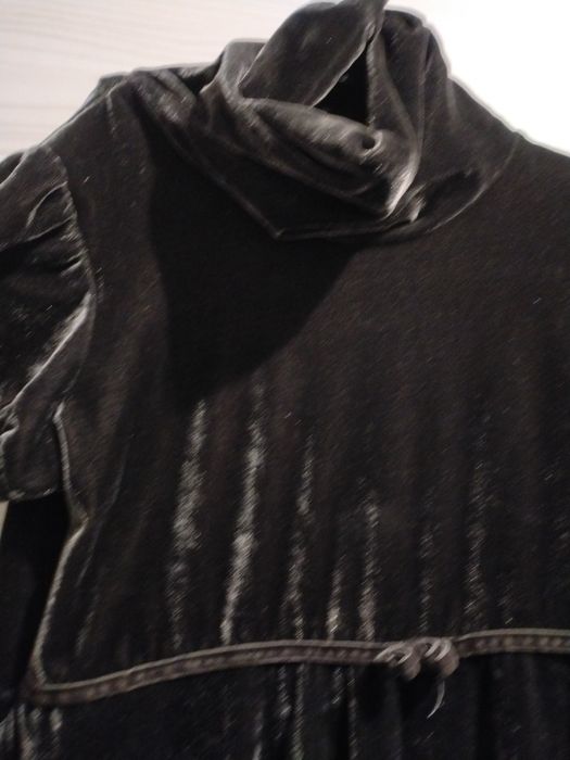 Rochie catifea gri stil balon noua neimbracata