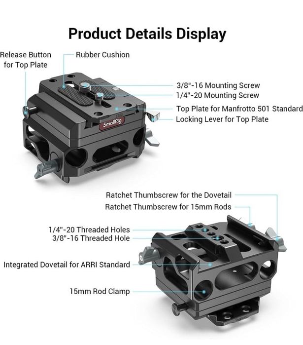 ПРОМО ! SmallRig Base Plate повдигач за камера / фото аксесоар ! 


Чи