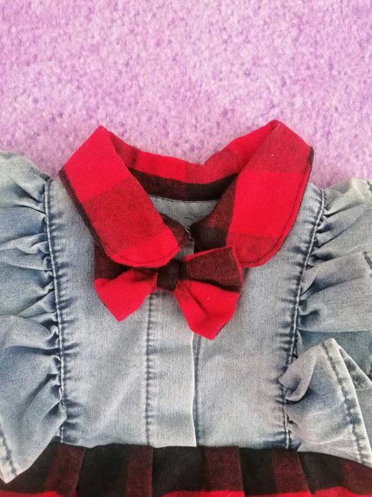 Детска зимна рокля с дълъг ракав